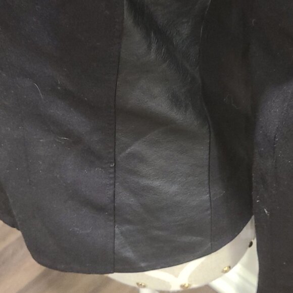 Calvin Klein Black Faux Leather Moto jacket - Picture 4 of 7